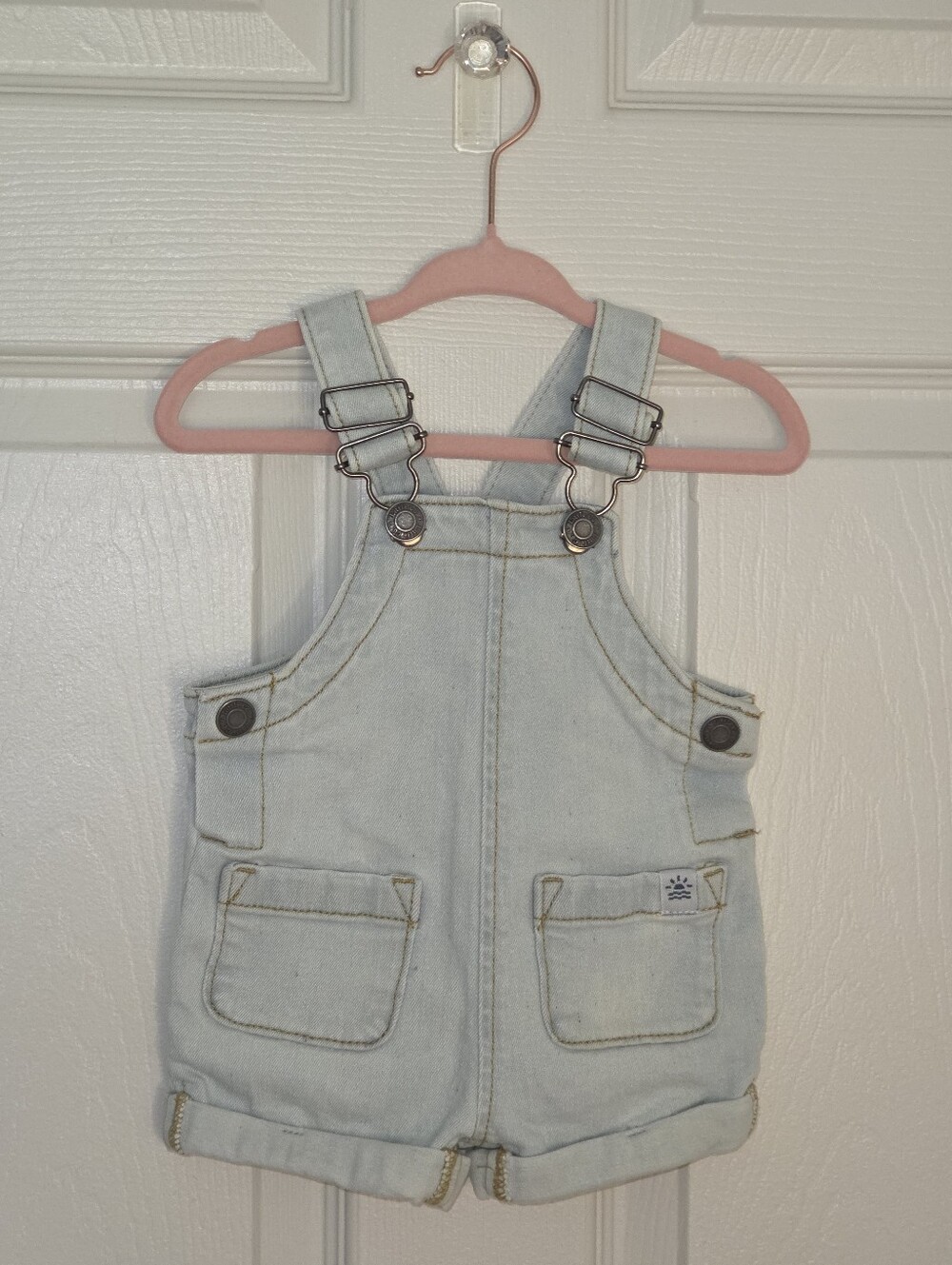 Little Co. by Lauren Conrad Baby Girl Denim Short Overalls | 3M 🩵